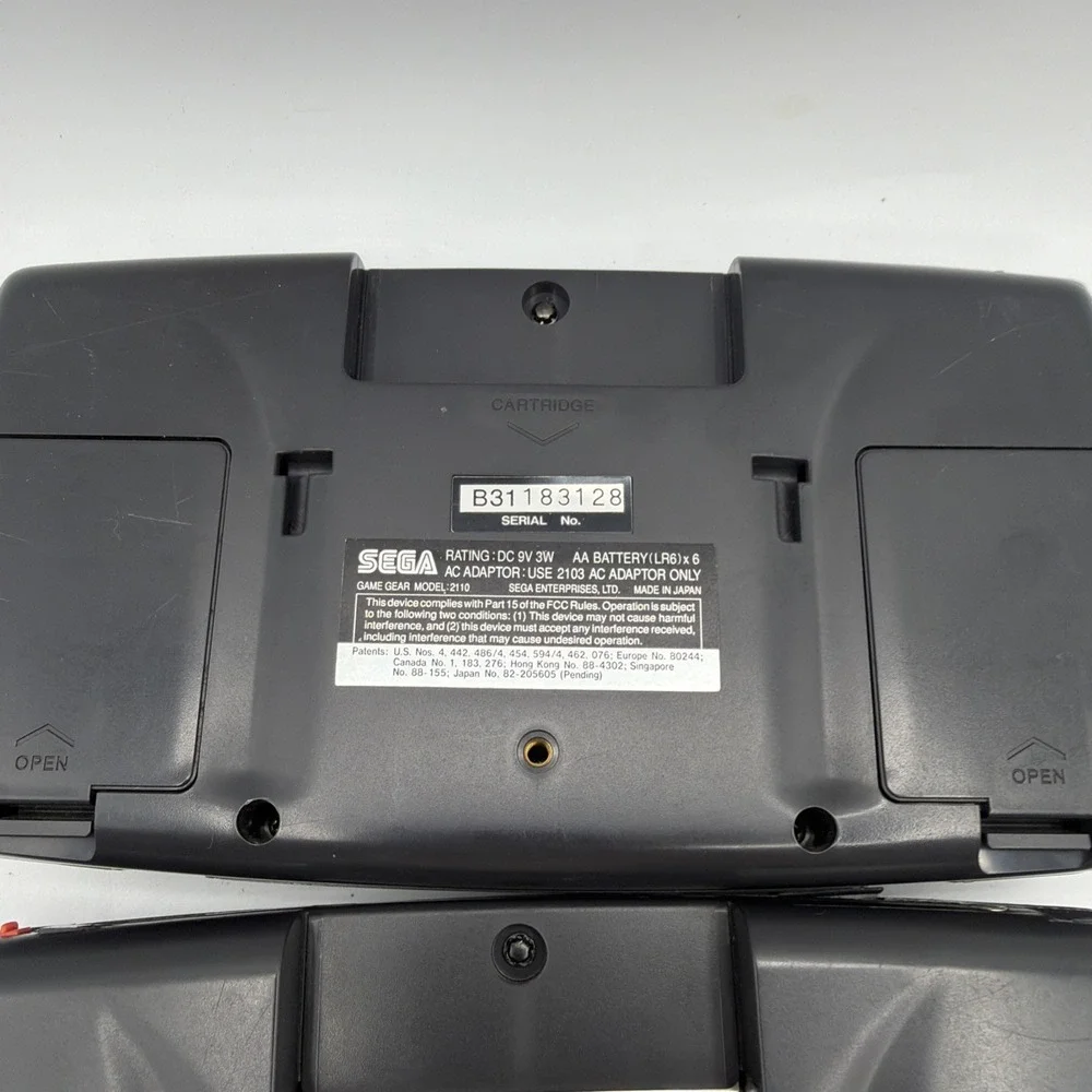 Sega Game Gear Lot of 2 Consoles 8 Games Cases Adapters For Parts Repair 2110